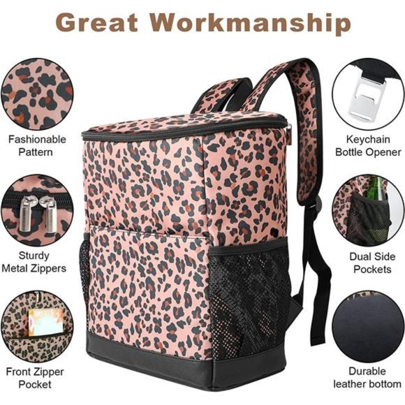 Backpack Cooler 35 Cans, Small Backpack Coolers Insulated Leak Proof for  Women main image 6